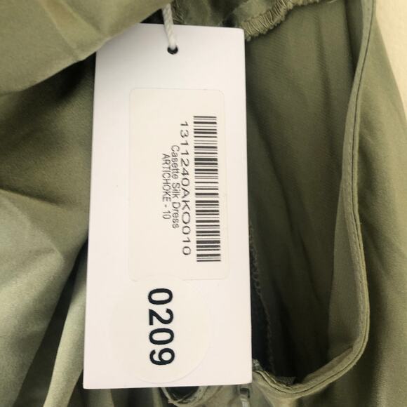 Reformation Womens Casette Silk Dress Artichoke Size 10 NWT - Picture 6 of 6